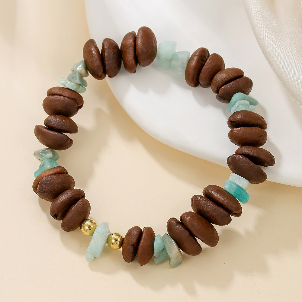 Wholesale Coffee Bean Girls Summer Sea Salt Cheese Bracelet